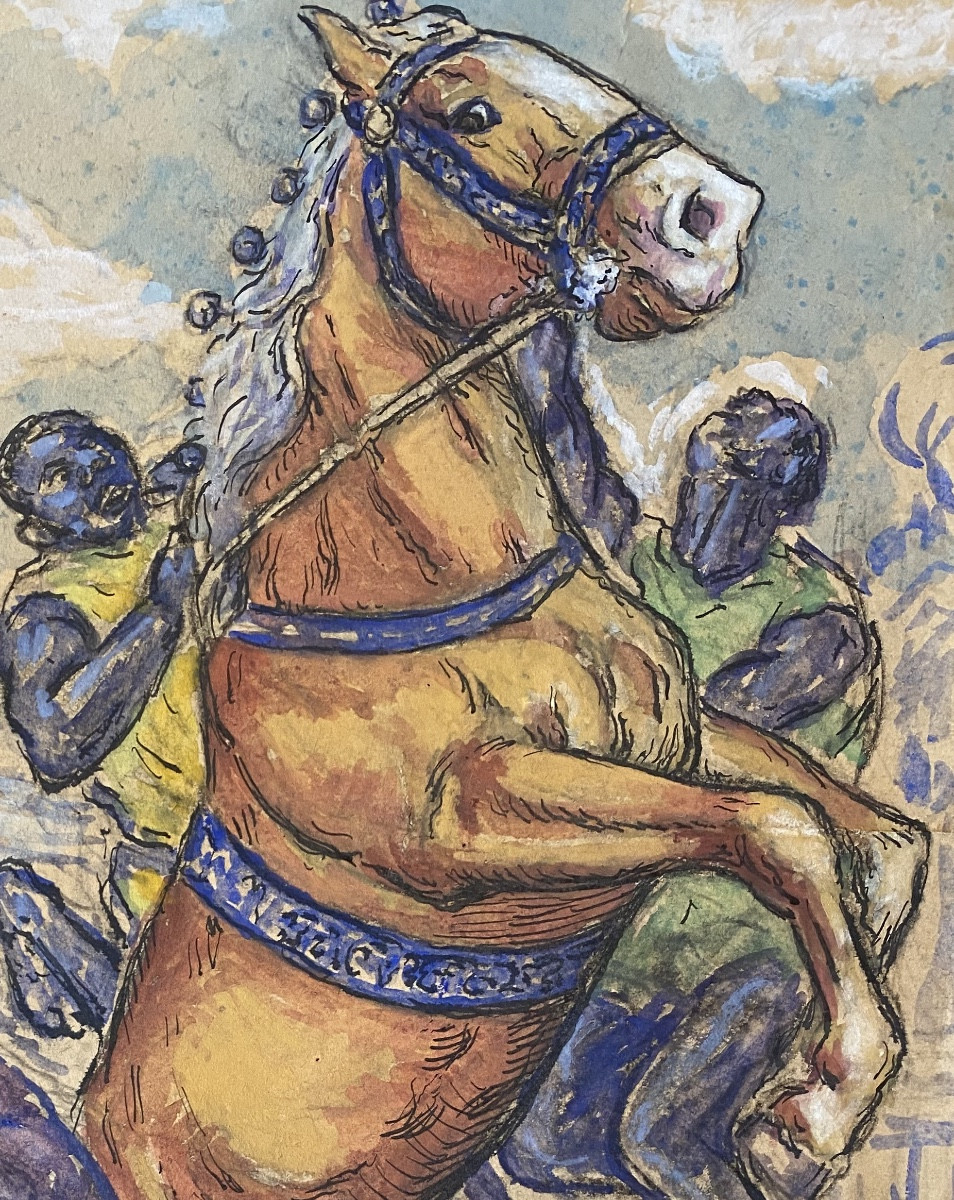 Horse Taming/pablo Tillac (1880/1969)/painter From Cambo In The Basque Country/nun Alferez -photo-2