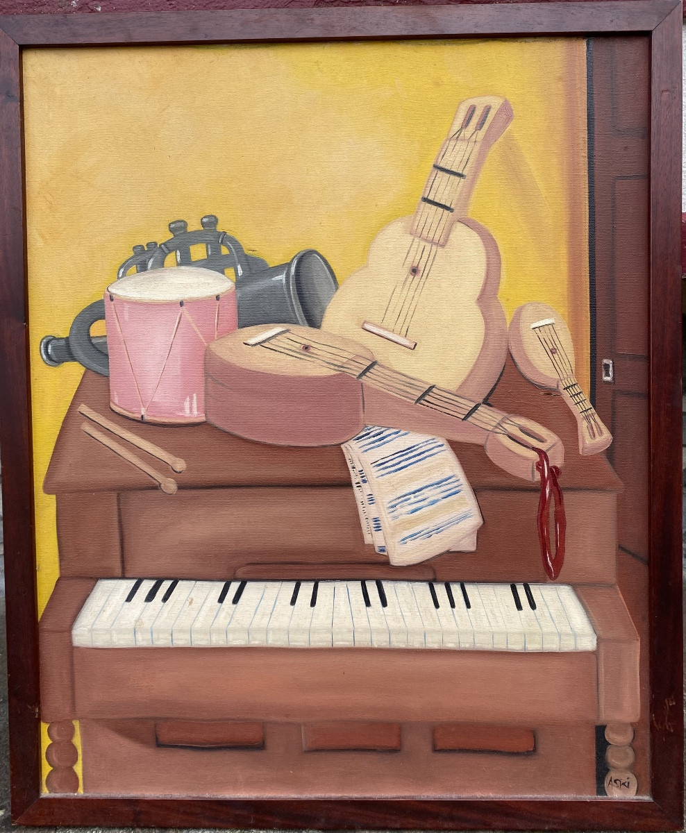 HST peintre de Biarritz en Pays Basque Aski - instruments de musique 