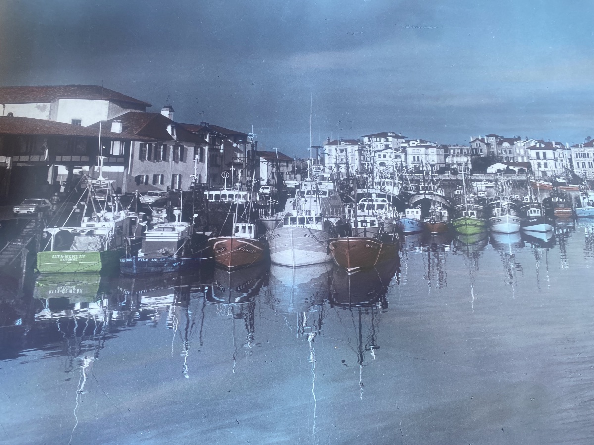 photo argentique panoramique port pêche basque saint jean de luz ciboure Ctevko Pays basque-photo-2