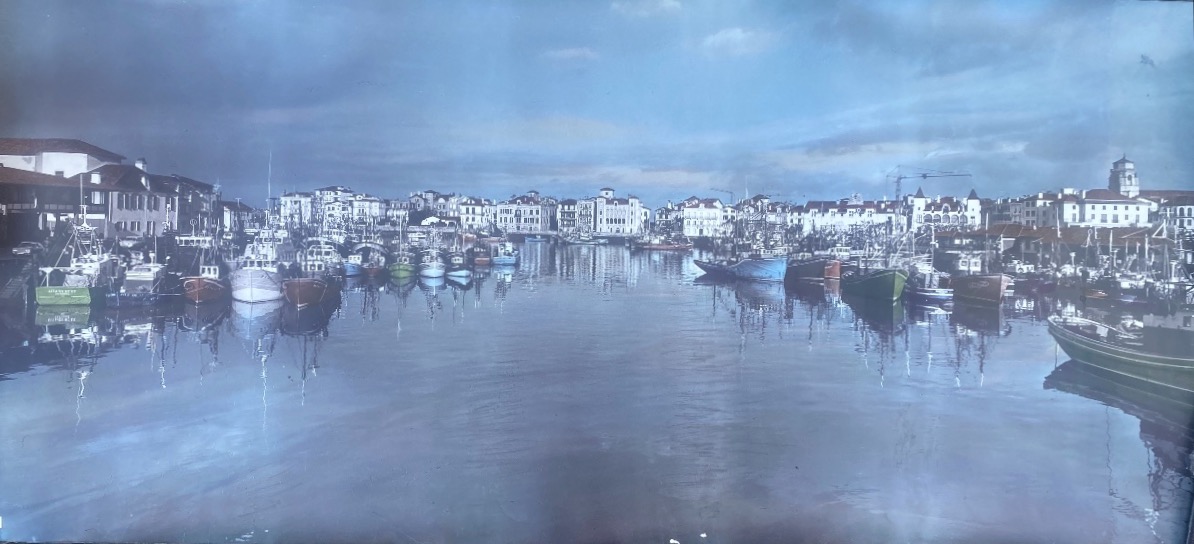 photo argentique panoramique port pêche basque saint jean de luz ciboure Ctevko Pays basque