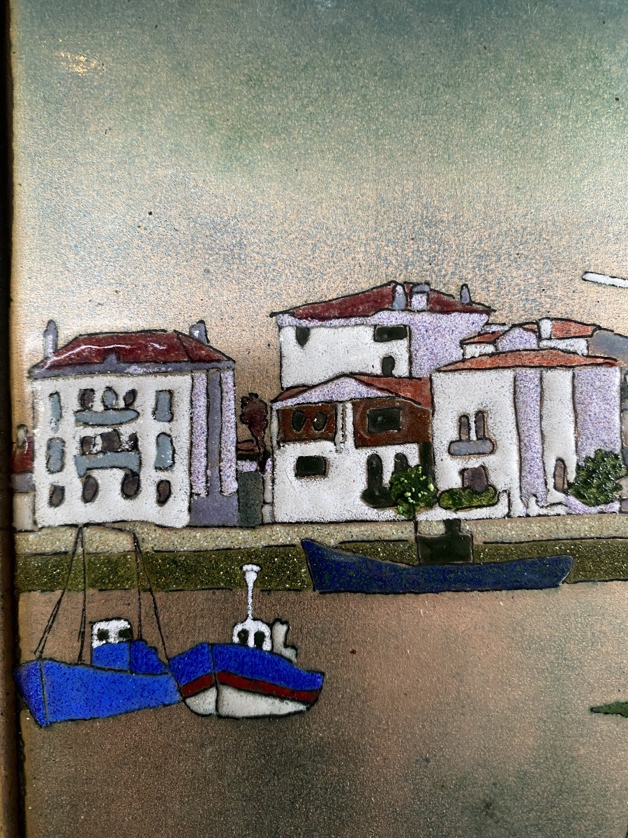 Enamels, Port Of Saint-jean-de-luz, Basque Fishing, Basque Painter From Guipúzcoa And álava (1918/)-photo-1