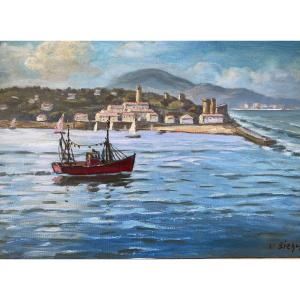 Hst Socoa Baie De Saint Jean De Luz Au Pays Basque William Biehn 1940/60 Jaikibel fontarrabie