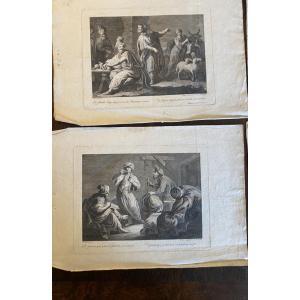 4 Orientalist Engravings For Zaire And Voltaire's Discourse On Mankind, 19th Century, Magioto Prints