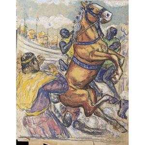 Horse Taming/pablo Tillac (1880/1969)/painter From Cambo In The Basque Country/nun Alferez 