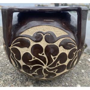 Poterie de Ciboure RF Joraila R. Le Coronne Suzanne Fischer pièce unique pays basque