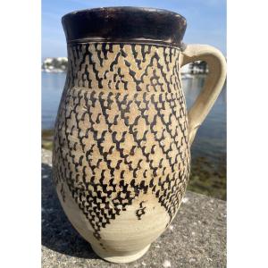 1930 Art Deco Numbered Africanist Pitcher Orientalism Craftsmanship