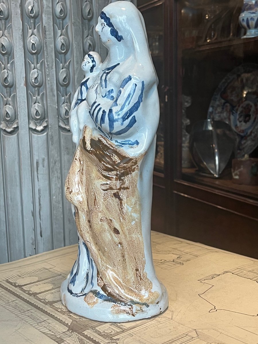 Vierge En Faïence De Nevers.-photo-1