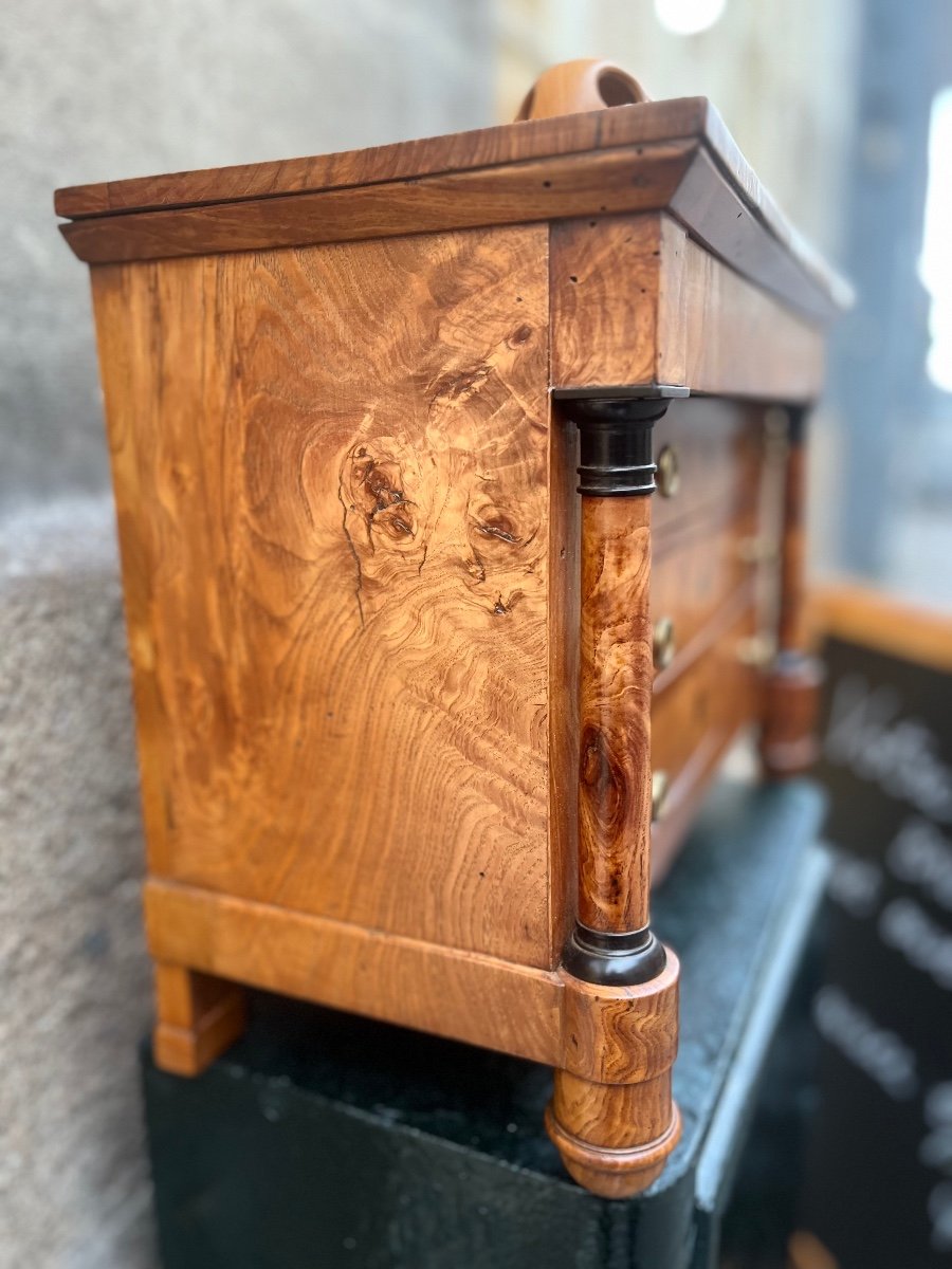 Master's Commode In Ash, Empire Period.-photo-1