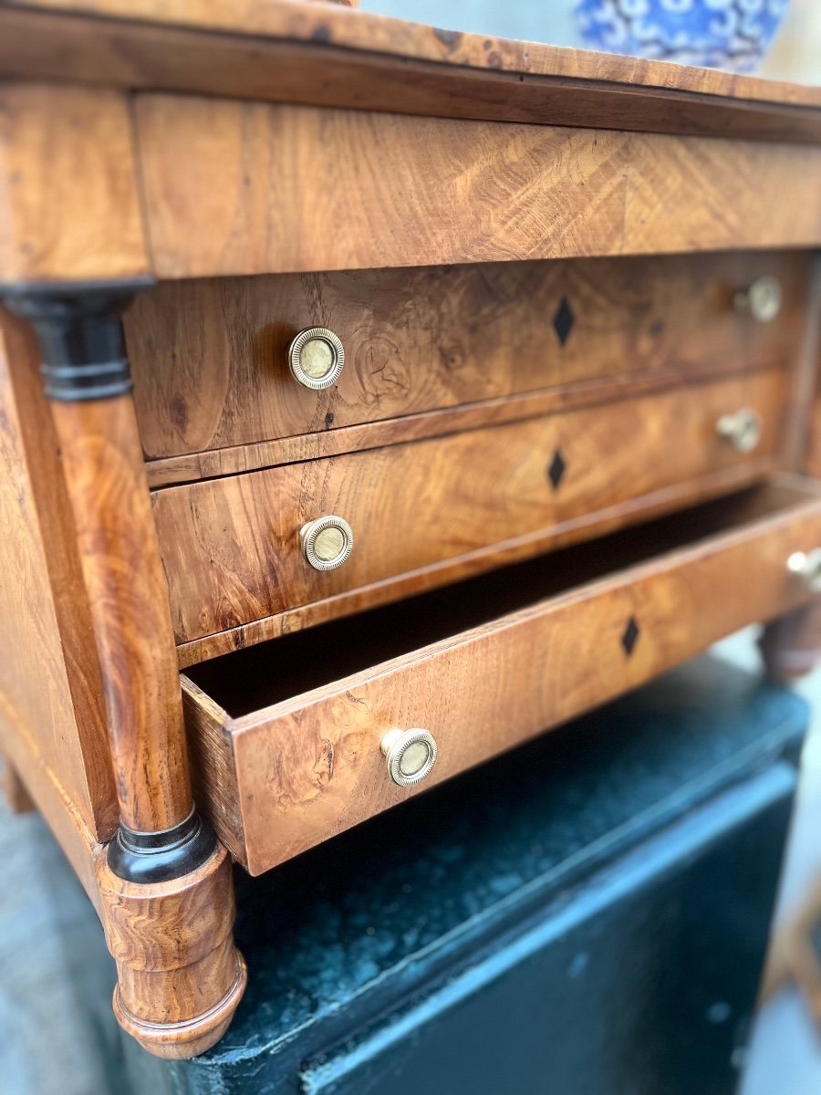 Master's Commode In Ash, Empire Period.-photo-3