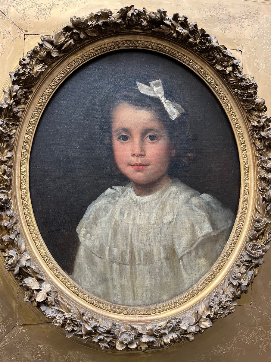 Portrait Of Young Girl. Weiss Aldalbert XIX - XX-photo-1