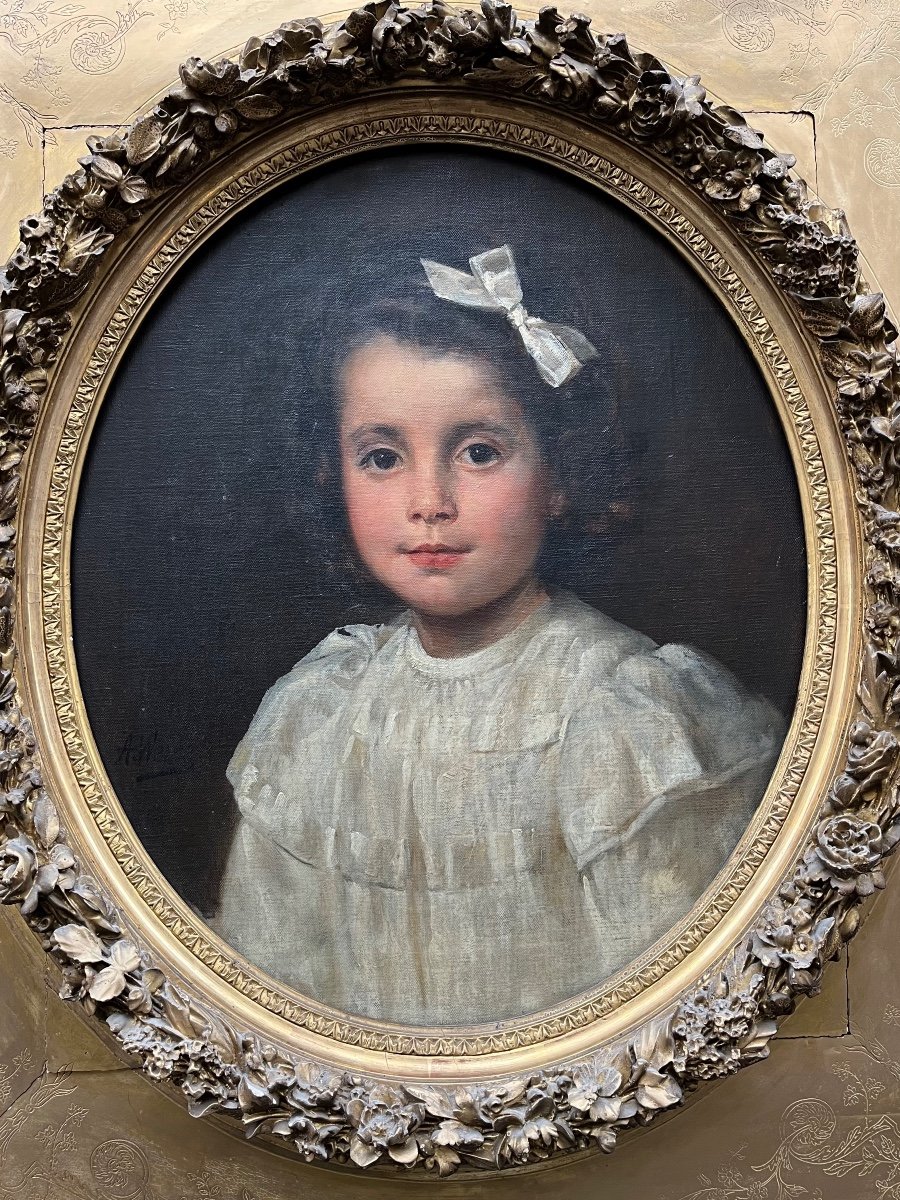 Portrait Of Young Girl. Weiss Aldalbert XIX - XX-photo-4