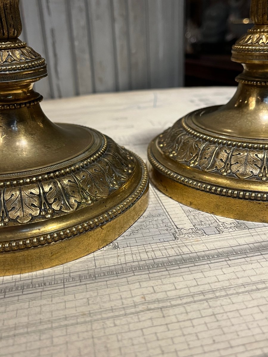 Pair Of Candlesticks (ferdinand Barbedienne)-photo-4