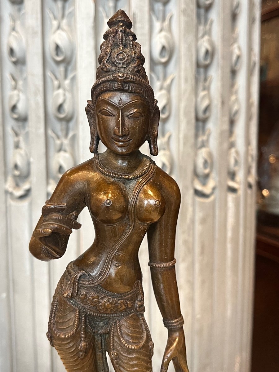 India Bronze Statuette Figuring Parvati.-photo-7