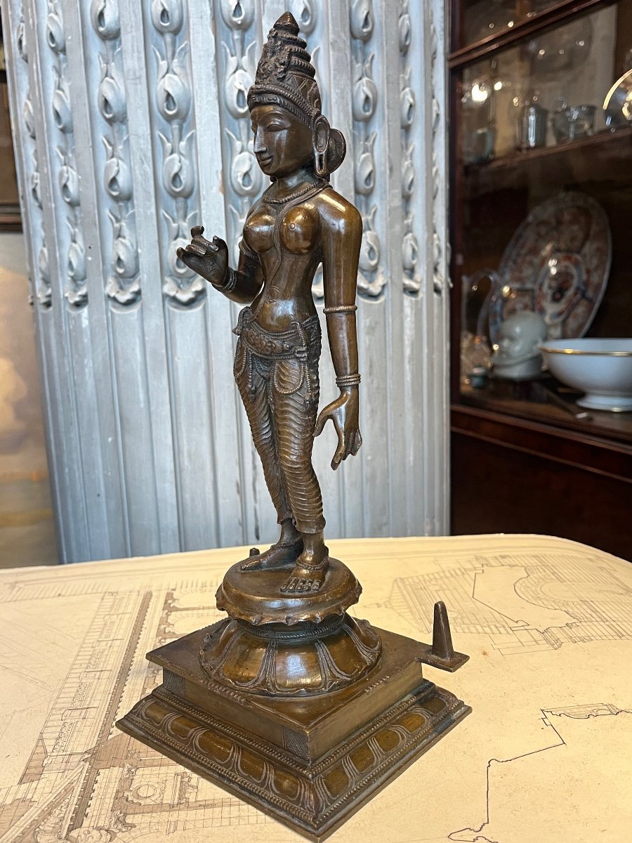 India Bronze Statuette Figuring Parvati.
