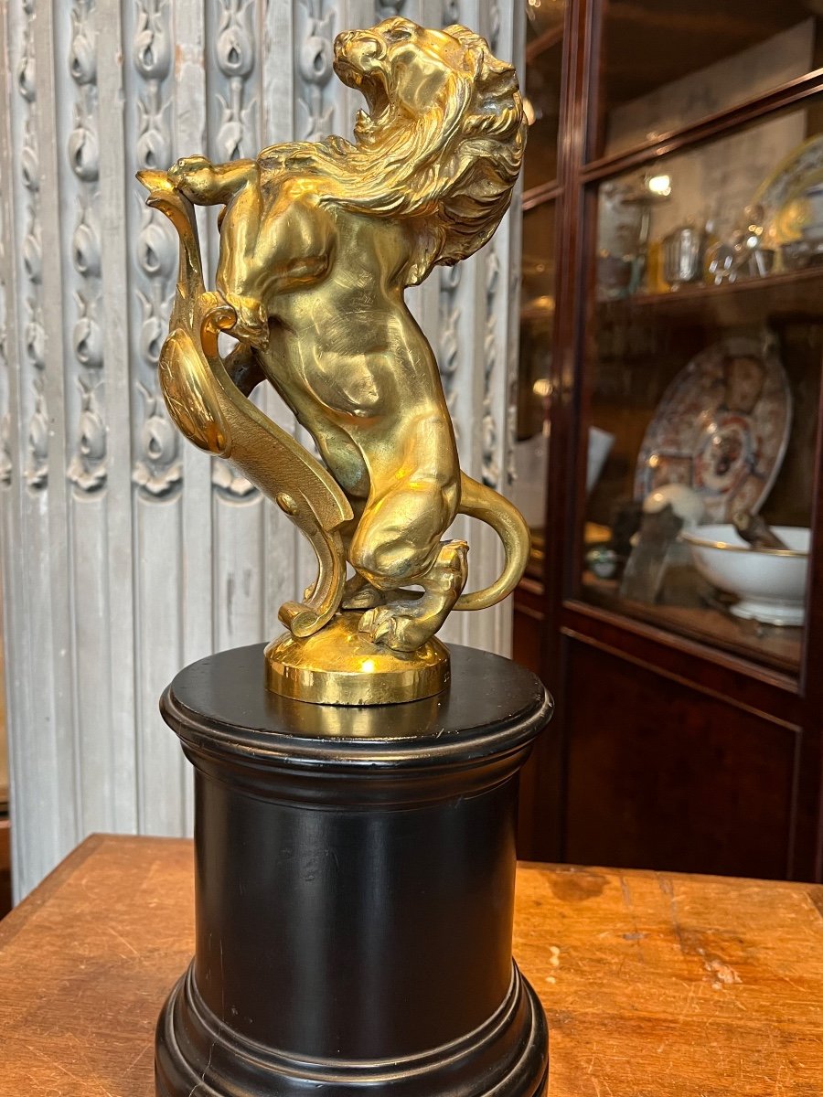 Stair Knob In Gilt Bronze.-photo-4
