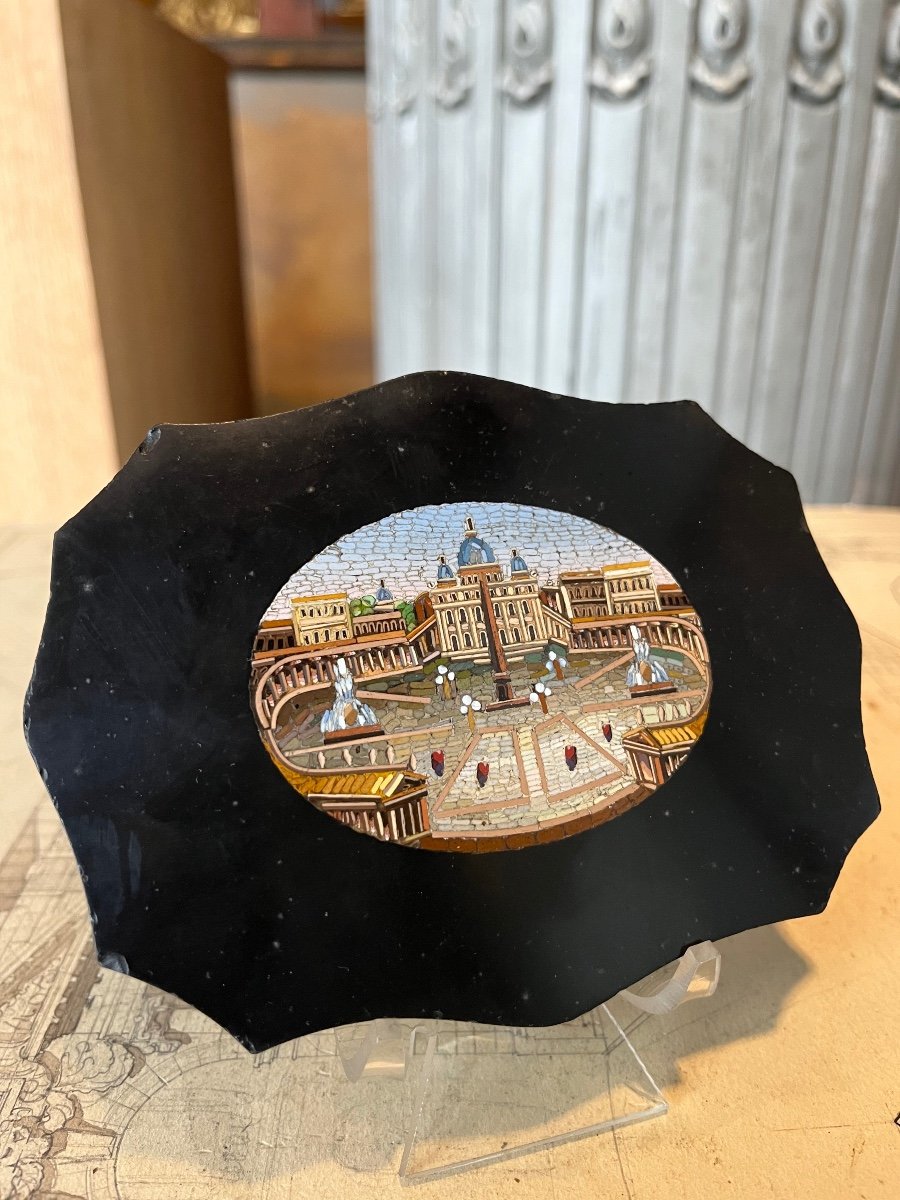 Paperweight Plaque, Souvenir Of The Grand Tour.