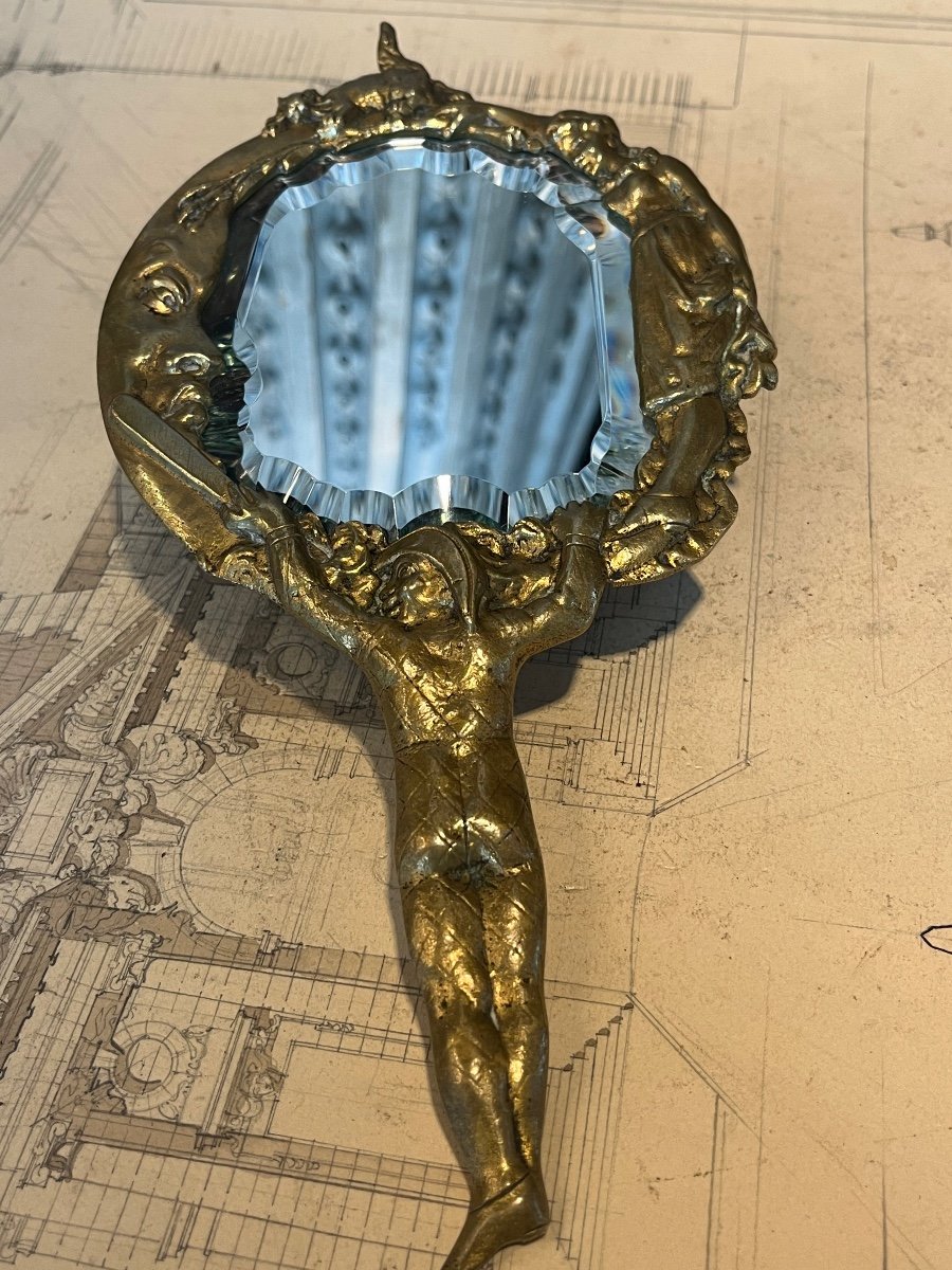 Bronze Hand Held Mirror.-photo-4