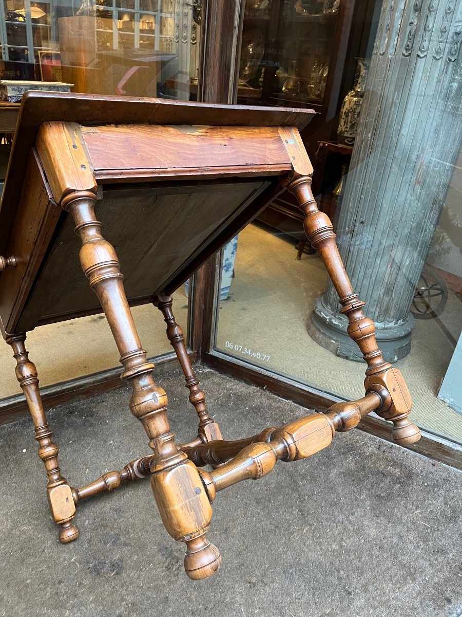 Table With A Gaïc Wood Base. -photo-2