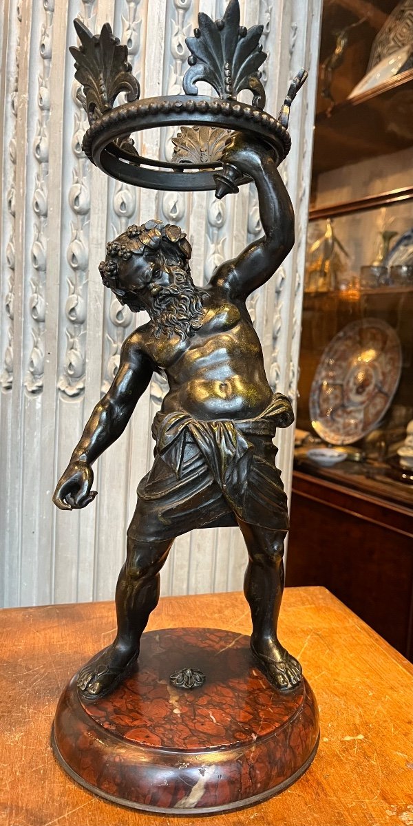 Bronze Figuring Sylène, Souvenir Of The Grand Tour.