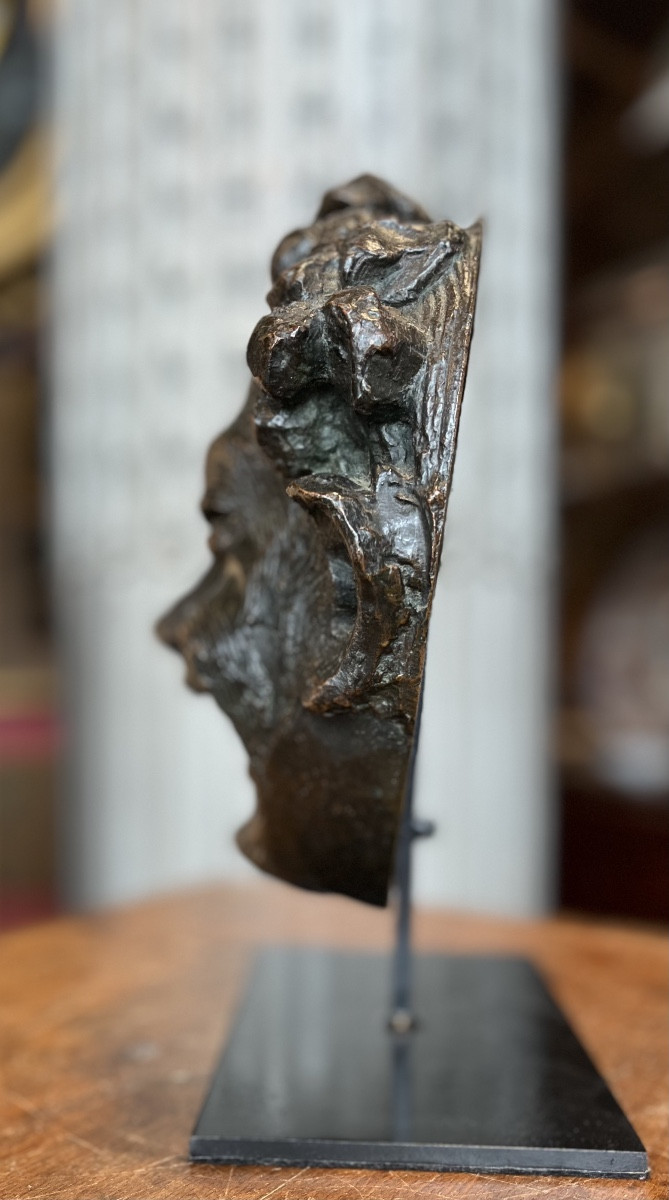 Bronze Mask From The Comedia Del Arte -photo-1