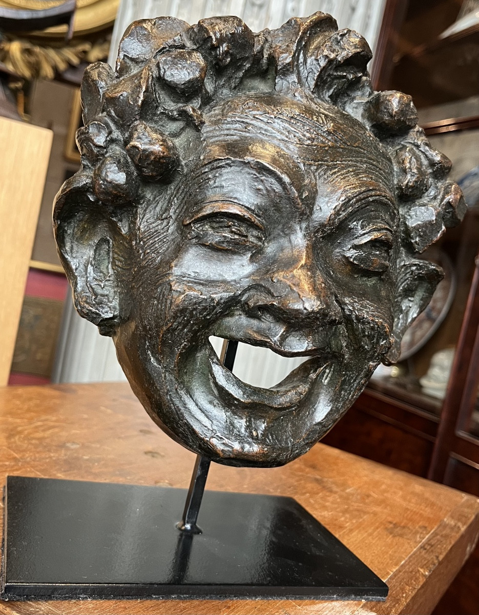 Bronze Mask From The Comedia Del Arte -photo-8