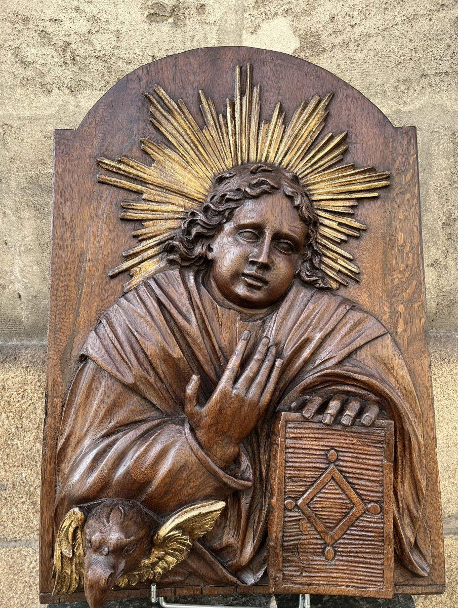 Oak Panel Depicting Saint John.