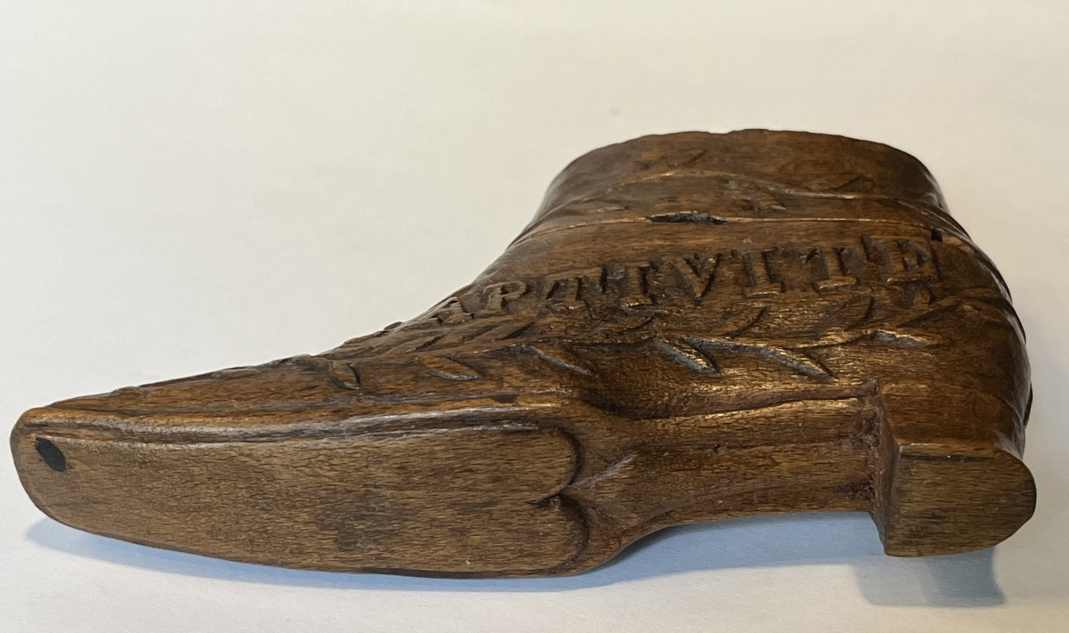 Carved Wooden Snuffbox Dated 1871.-photo-7