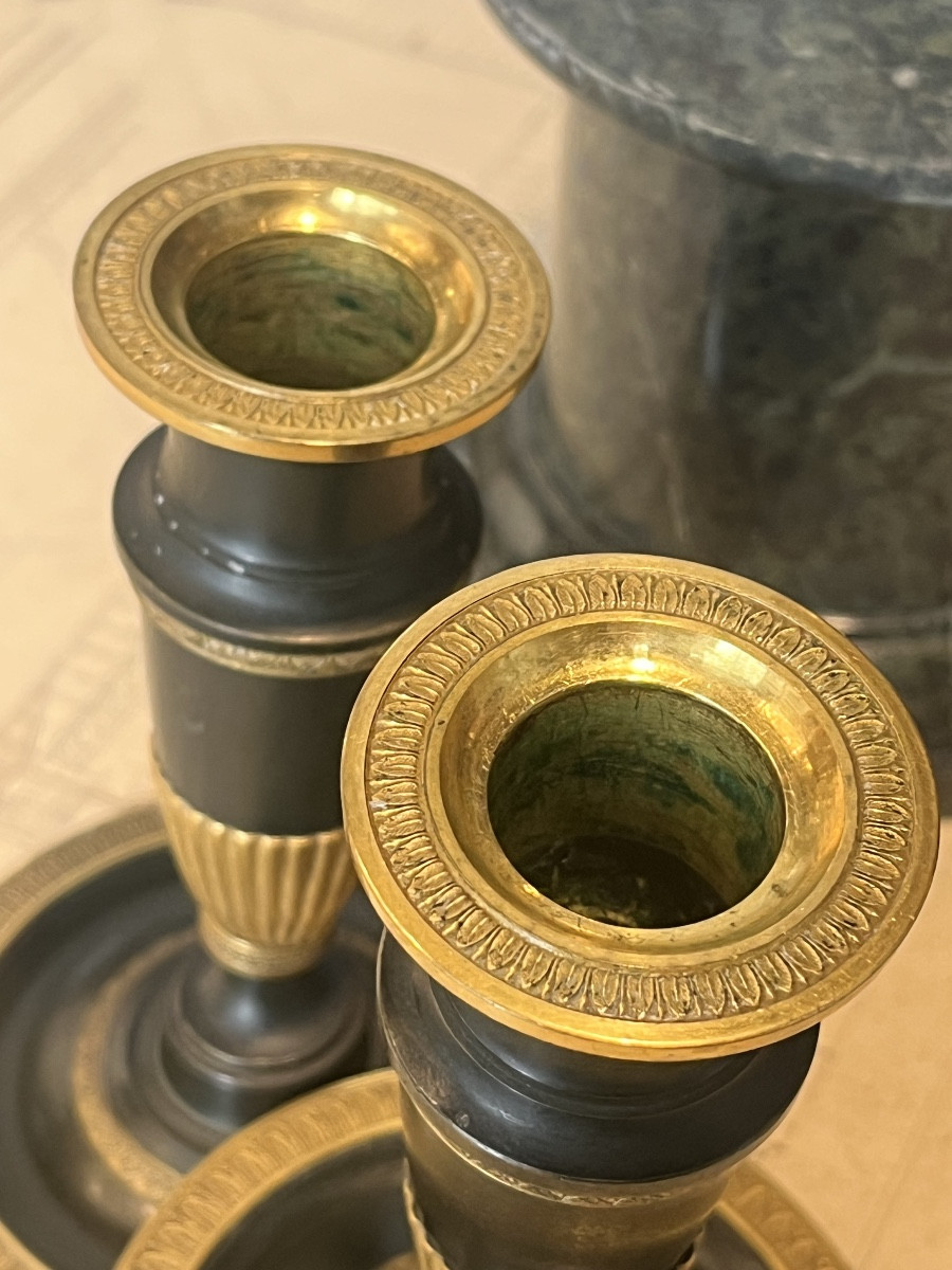 Paire de flambeaux de toilette  .Restauration -photo-1