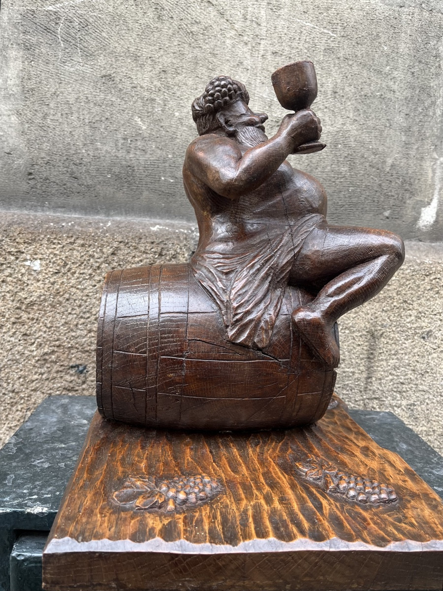 Oak Sculpture Depicting Bacchus -photo-2