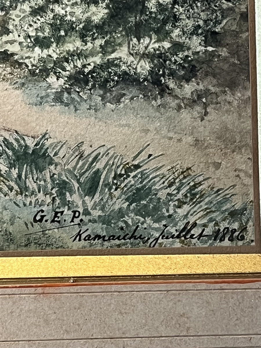 Watercolor Depicting A View Of Kamaishi  (japan)-photo-1
