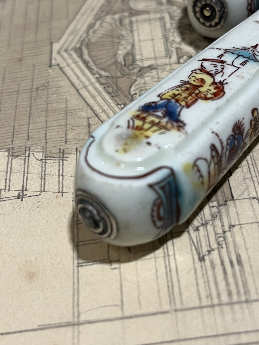 Couteaux manche  en porcelaine Chantilly -photo-7