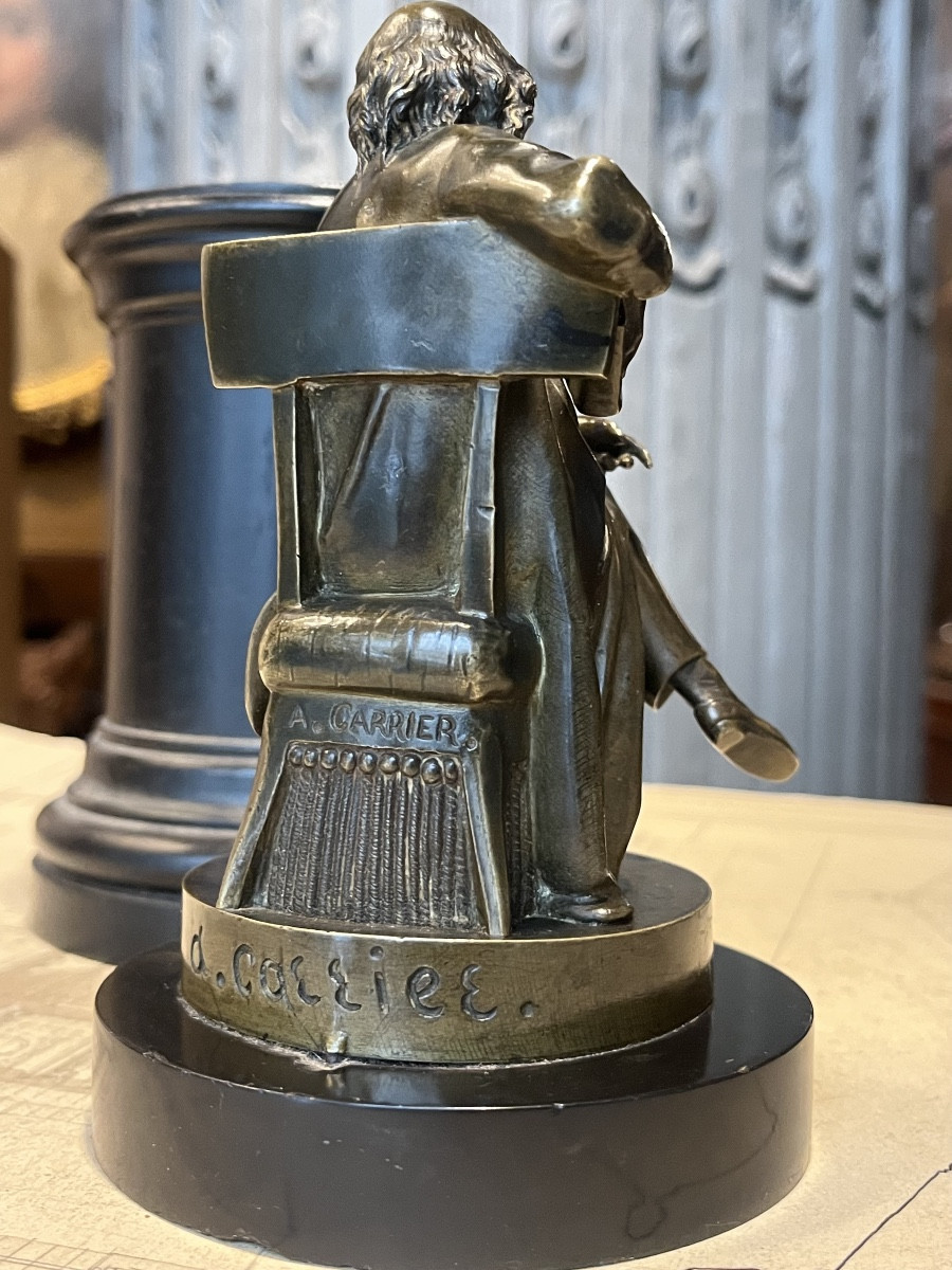 Bronze figurant Pierre Jean Beranger  . -photo-2