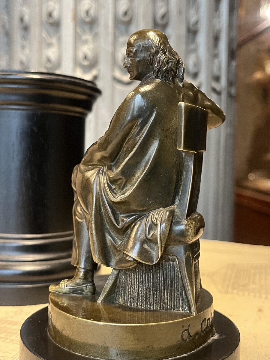 Bronze figurant Pierre Jean Beranger  . -photo-5