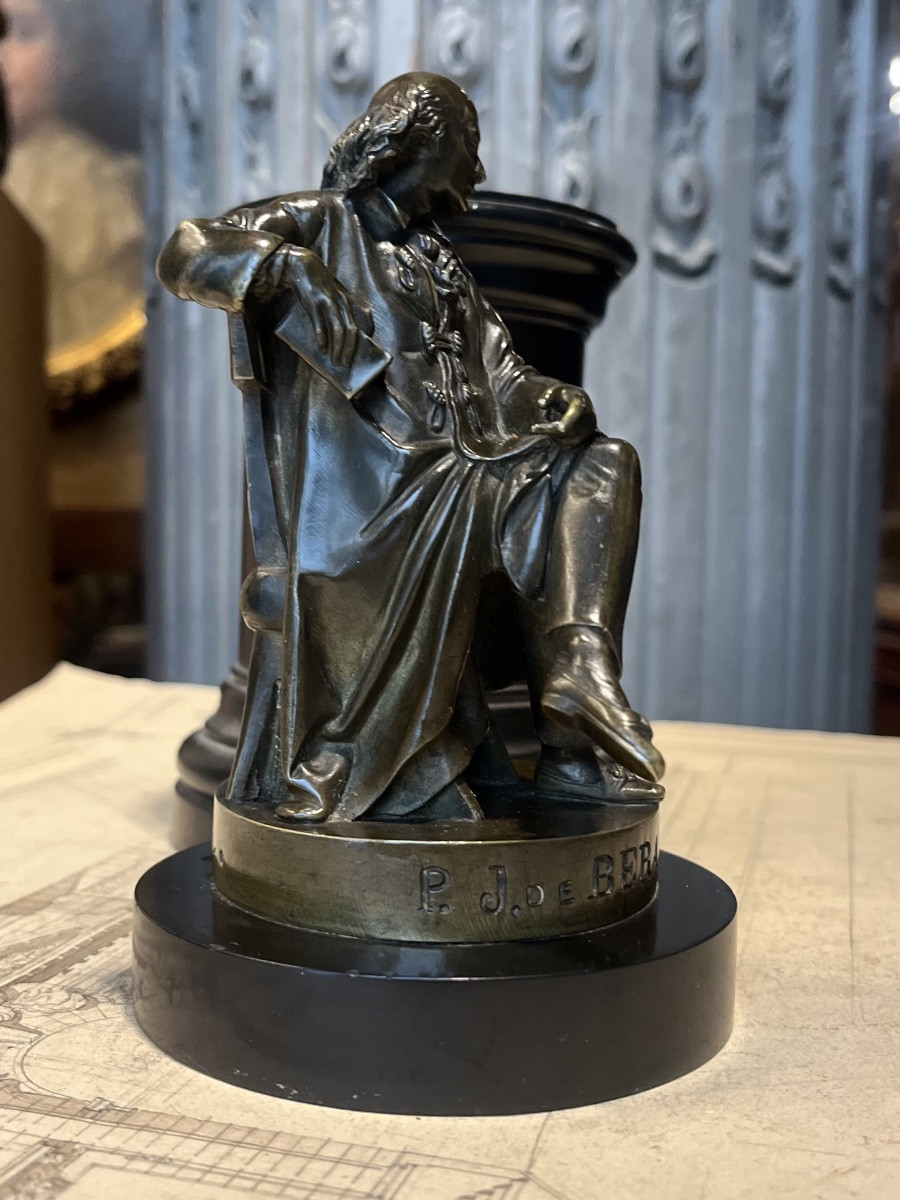Bronze figurant Pierre Jean Beranger  . -photo-6