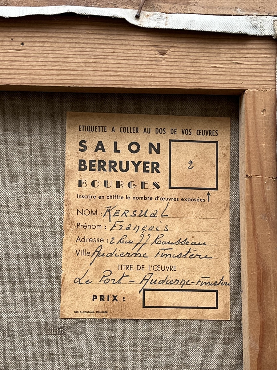 François Kersual 1901 - 1970  The Port Of Audierne -photo-1