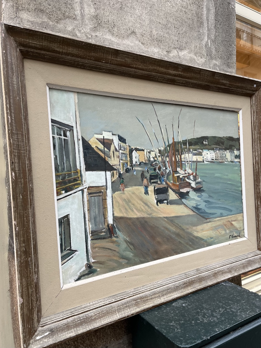 François Kersual 1901 - 1970  The Port Of Audierne -photo-2