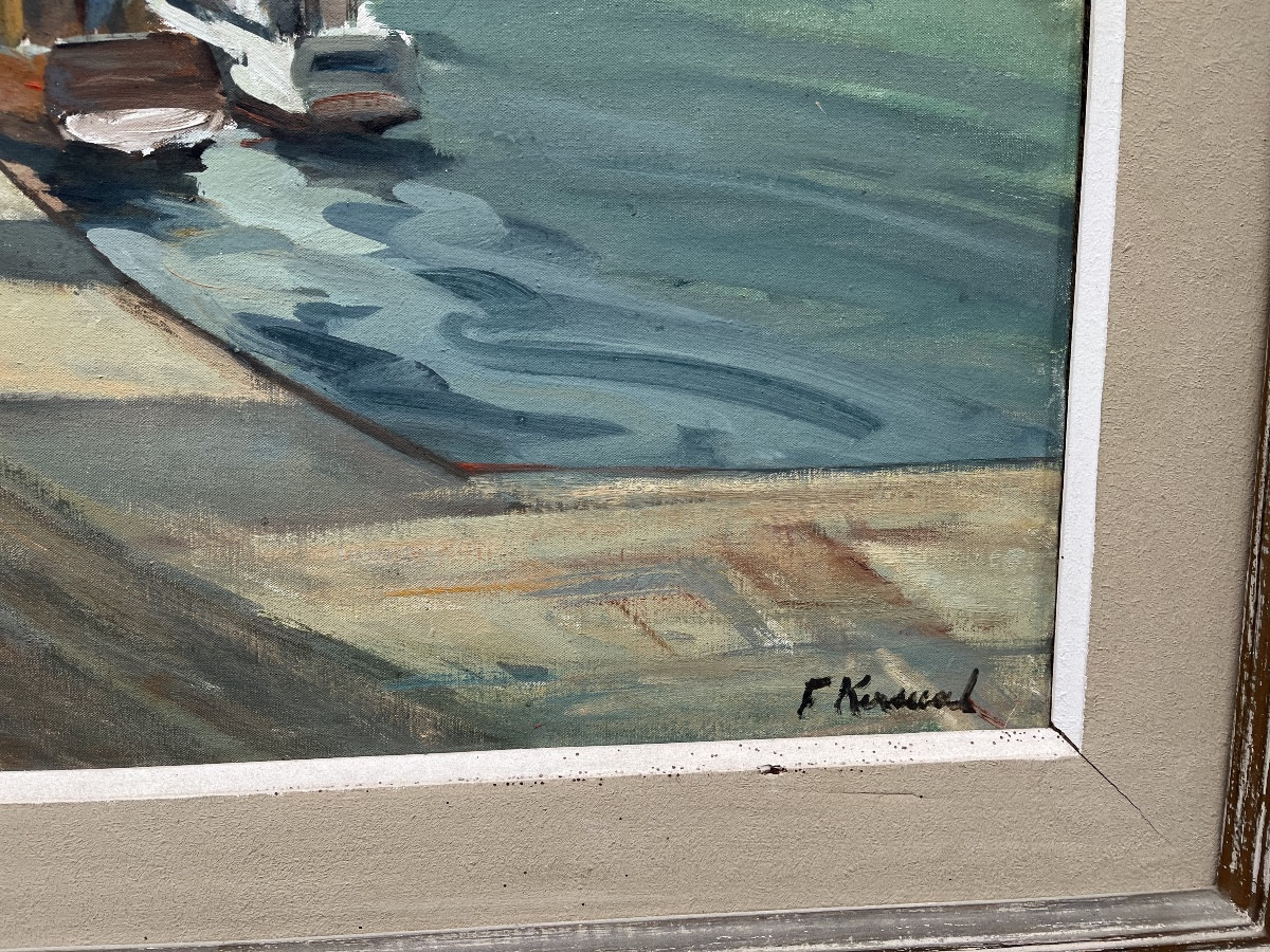 François Kersual 1901 - 1970  The Port Of Audierne -photo-4