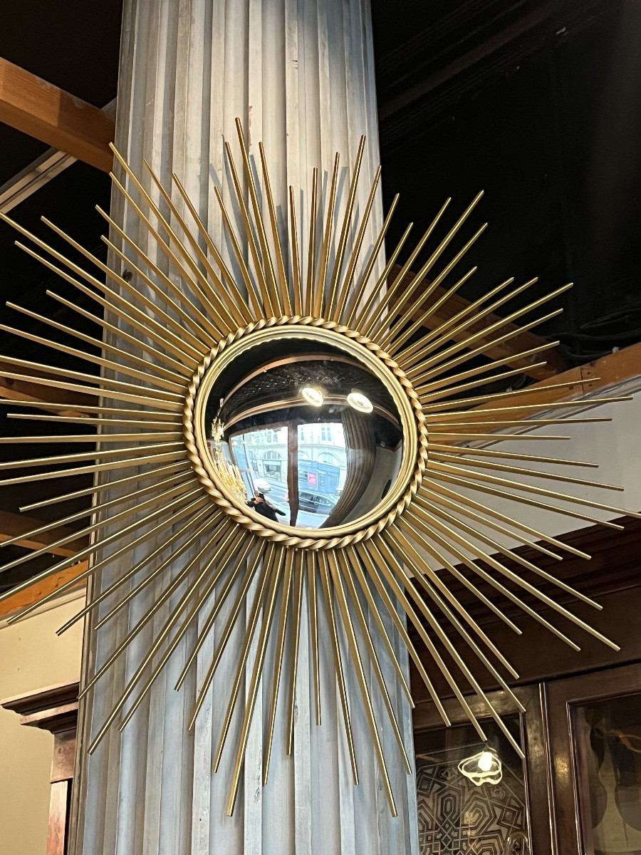 Miroir sorcière  ou miroir  bombé . Diam 83 cm-photo-2