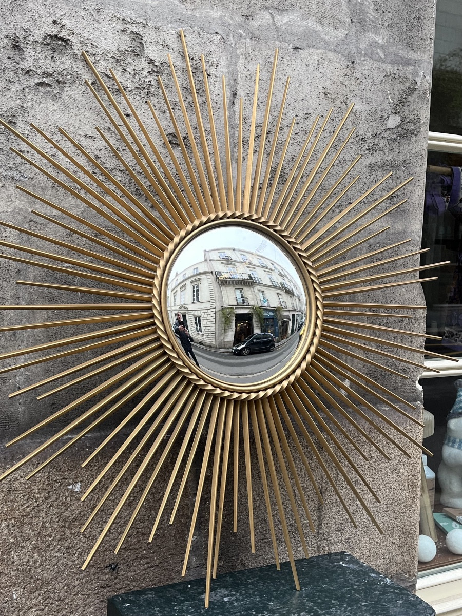 Miroir sorcière  ou miroir  bombé . Diam 83 cm-photo-4