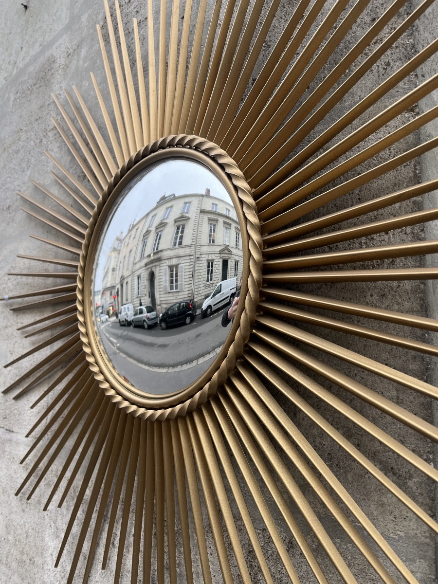 Miroir sorcière  ou miroir  bombé . Diam 83 cm-photo-6