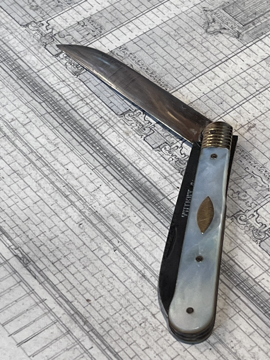 Canif à deux lames  . Charles X .-photo-3