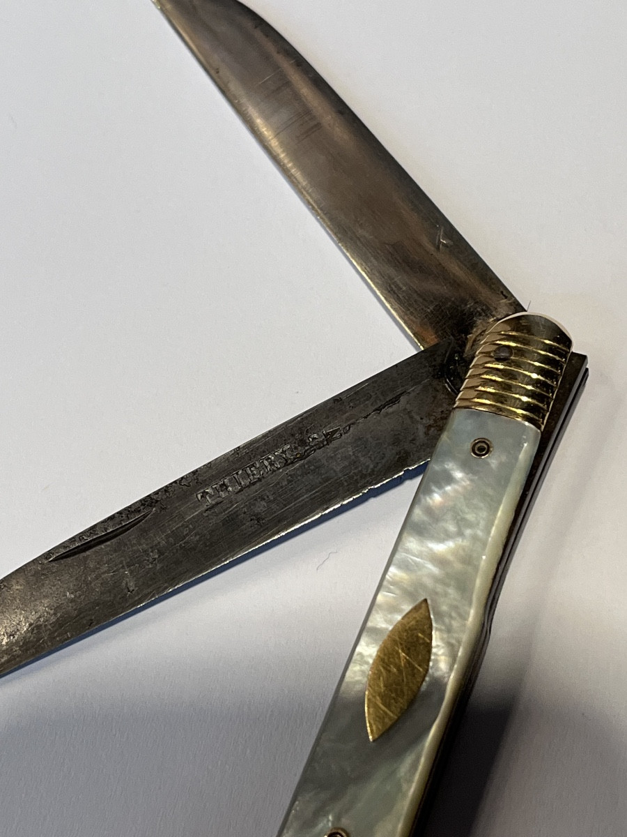 Canif à deux lames  . Charles X .-photo-4