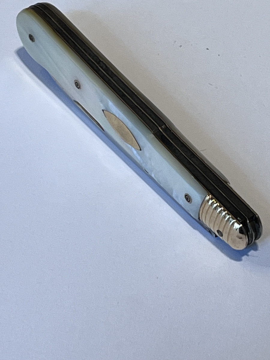 Canif à deux lames  . Charles X .-photo-4