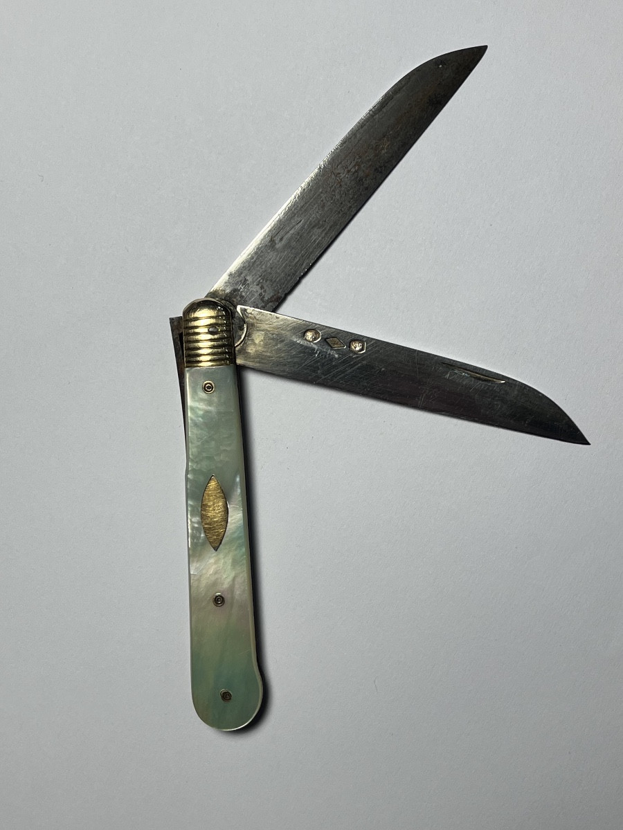 Canif à deux lames  . Charles X .-photo-7