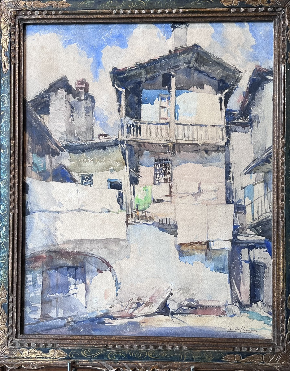 émile Simon (1890-1976 . Watercolor-photo-2