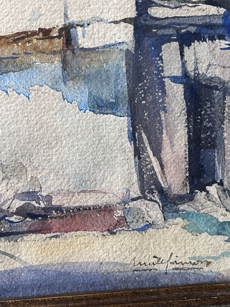 émile Simon (1890-1976 . Watercolor-photo-1