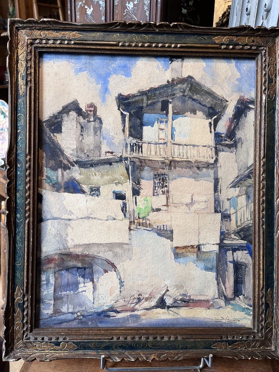 émile Simon (1890-1976 . Watercolor-photo-2