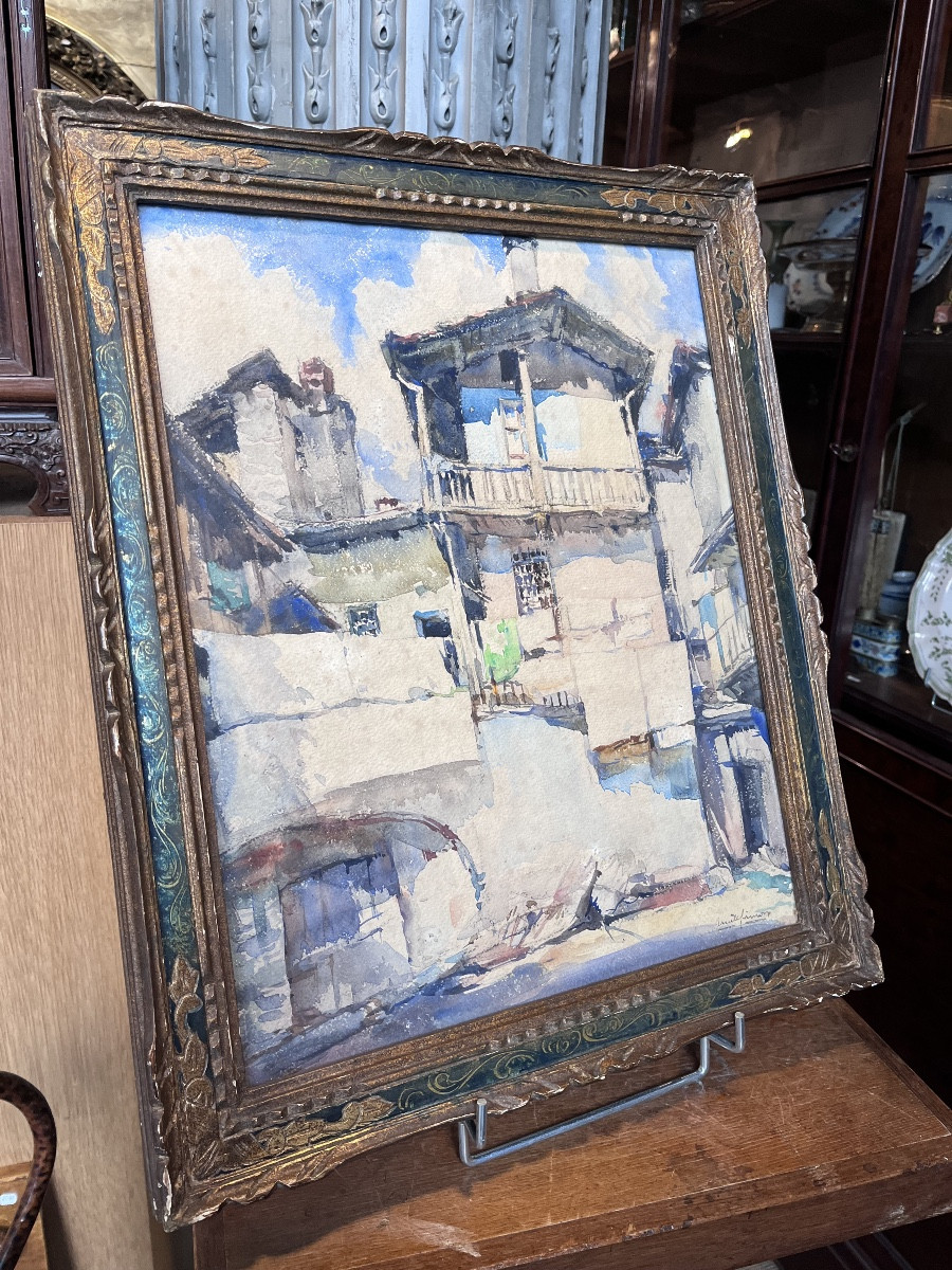 émile Simon (1890-1976 . Watercolor-photo-3