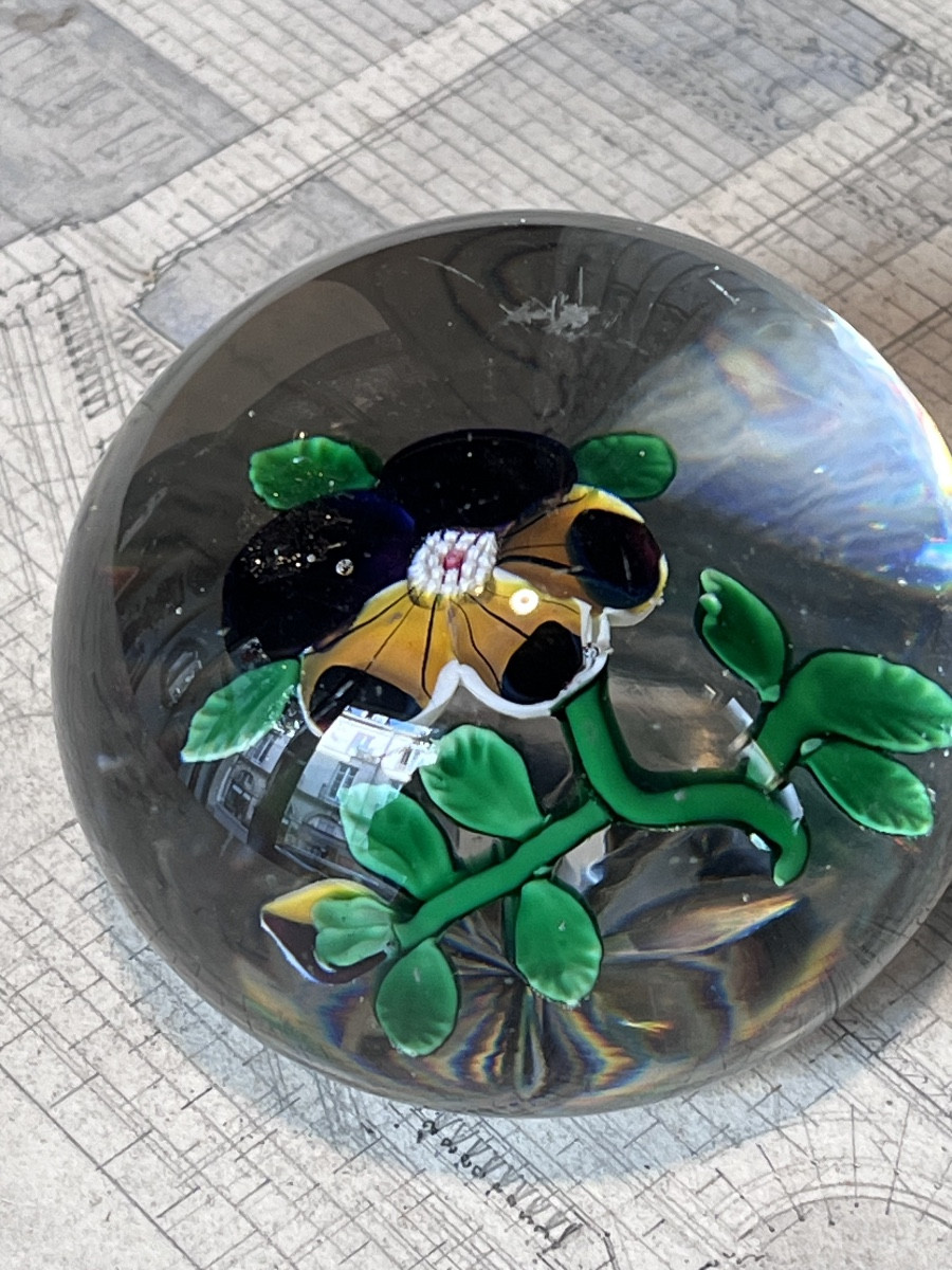 Boule presse papier Baccarat .-photo-3