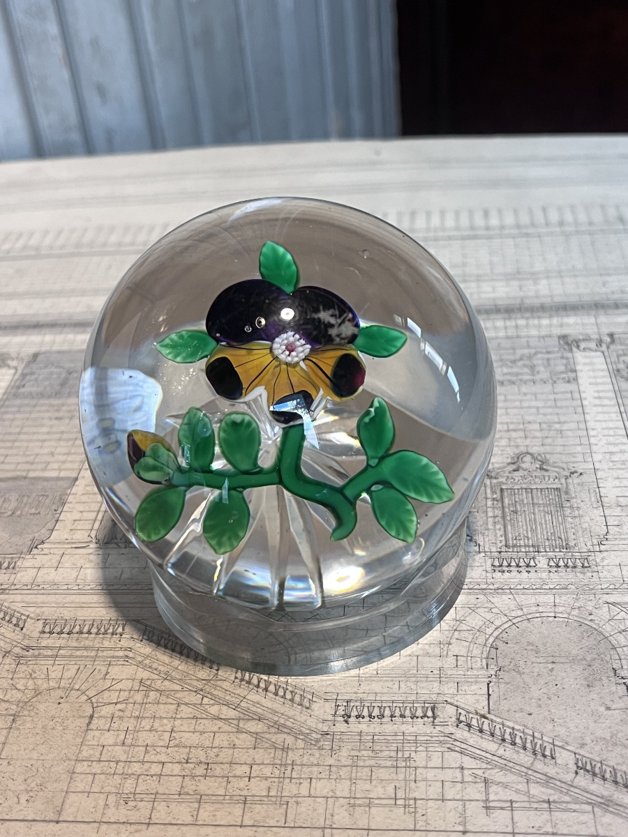 Boule presse papier Baccarat .-photo-3